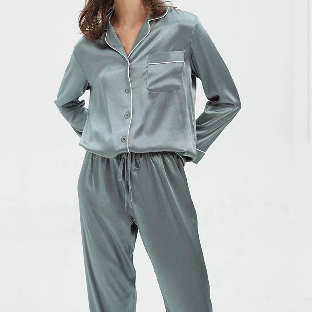 Women’s Satin Sage PJ Set